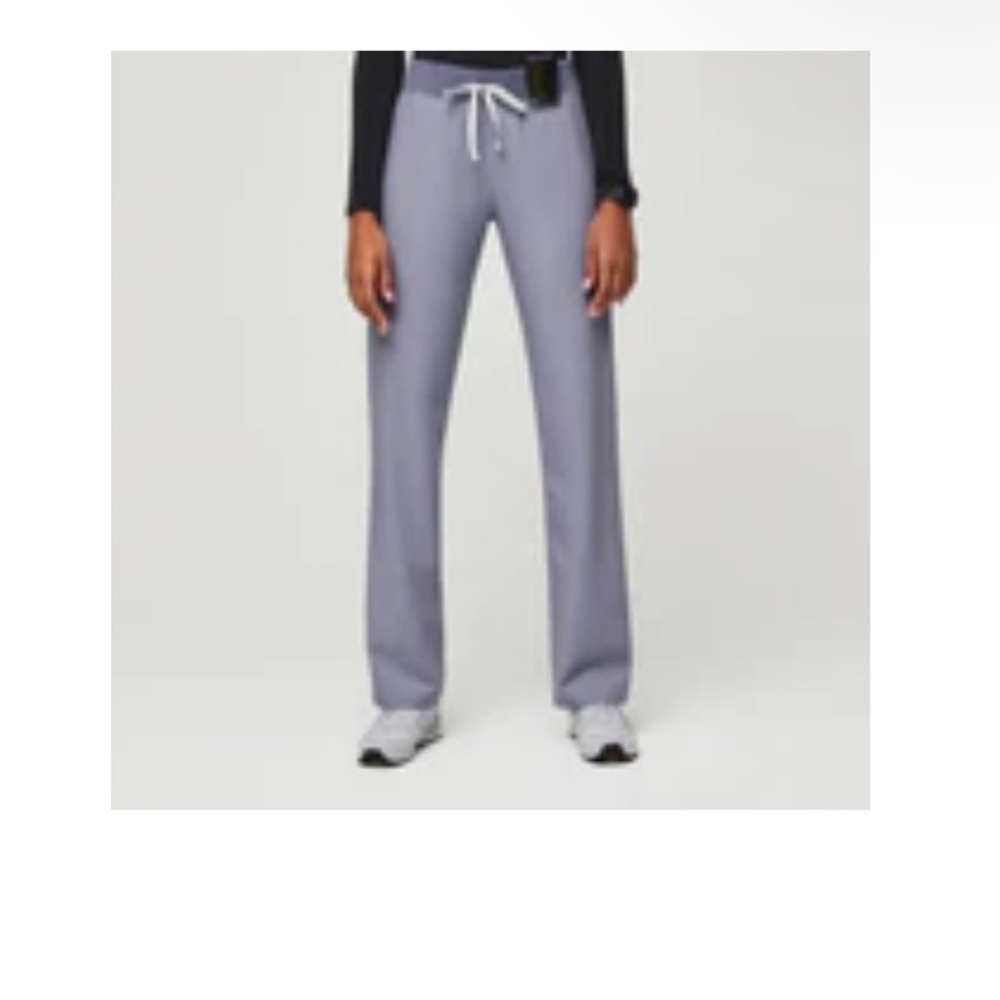 Figs Livingston Basic Scrub Pants - Vapor Blue Space Dye